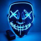 FlexToys® MASKER MET LED VERLICHTING - THE PURGE - BLAUW