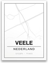 Poster/plattegrond VEELE - 30x40cm