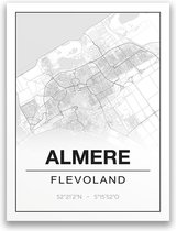 Poster/plattegrond ALMERE - 30x40cm