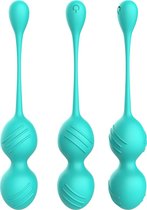 Subliem Vibrerend Ei Vaginale Balletjes – Luxe Dubbele Vibratie Ei  Sexspeeltjes voor Vrouwen 19 cm – Turquoise