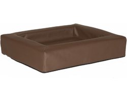 Topmast Loungemand Hondenmand Hondenbed kunstleer opstaande rand-Bruin 120x100cm