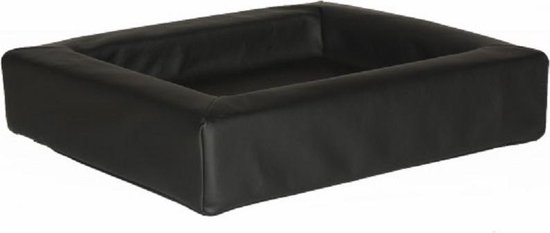 Topmast Loungebed Hondenkussen Leatherlook Zwart 85 x 70 cm
