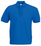 Fruit Of The Loom Heren Poloshirt Blauw Pique Regular Fit - S