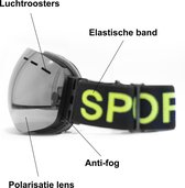 Gepolariseerde Skibril - Snowboardbril - Anti condens & UV bescherming- Ski/Snowboard bril - incl. opberghoes