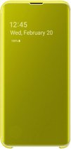 Basic Hoesjes - Flip case Cover - Canary  Yellow - voor Samsung Galaxy S10e - Geel