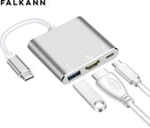 3 in 1 multifuctionele USB Type C Hub naar HDMI Adapter 4K + 1x USB 3.0 Poort + USB C PD (power delivery) – Macbook / Laptop / Surface / Smartphone – Thunderbolt USB Hub