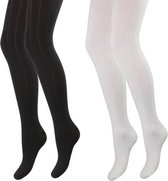 Maillots - 2-Pack - Gestreept - Zwart-Gebroken wit - Maat L/XL