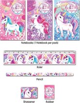 Schrijfset Unicorn - eenhoorn 5-delig