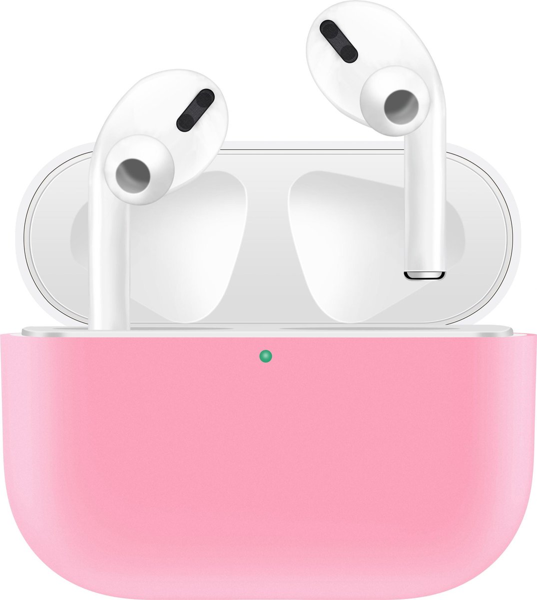 KELERINO. Siliconen Case geschikt voor Apple AirPods Pro - Hoesje - Roze / Wit