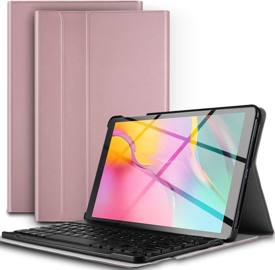 zwavel Sneeuwwitje Meter Samsung Galaxy Tab A 10.1 2019 Hoesje Bluetooth Toetsenbord Hoes - Rosé  Goud | bol.com