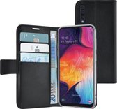 Samsung Galaxy A50  Hoesje - Book Hoesje met Kaarthouder & Magneetsluiting - Zwart-Portemonnee