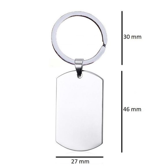 Niemand Is Perfect Hubert RVS Sleutelhanger