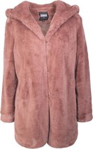 Jas Dames Hooded Teddy Coat oudroze