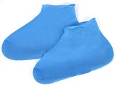Waterdichte Schoenhoezen - Anti - Slip | Herbruikbaar| Latex - Blauw - Maat: L (41 - 46)