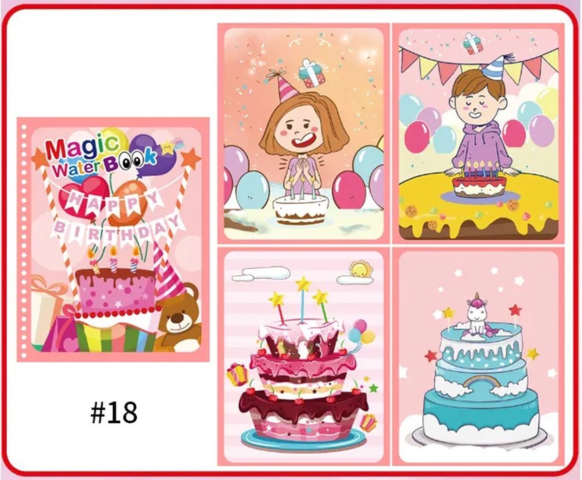 Winter Uitverkoop! 1+1 Deal Vakantiecadeau | Magisch Water Kleurboek voor Kinderen | Black Friday | Herbruikbare Water Tekening | Kleuren met Waterpen | Gefelicitaart