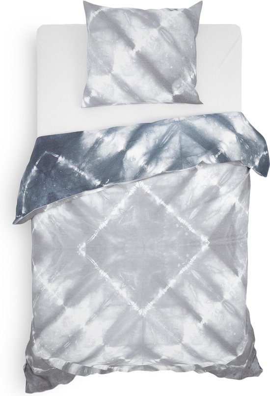 BLUE MOON Premium beddengoed 155x220 cm Satijn 100% katoen effen kleur Uni - Gemaakt in EU - 1 x beddengoed 155x220 cm en 1 x kussensloop 80x80 cm ( zwart, 155 x 220