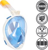 Gadgy Snorkelmasker voor kinderen - Snorkelset Blauw - Full Face Duikmasker Kind - Duikbril met Snorkel - Snorkelen en duiken in 2023