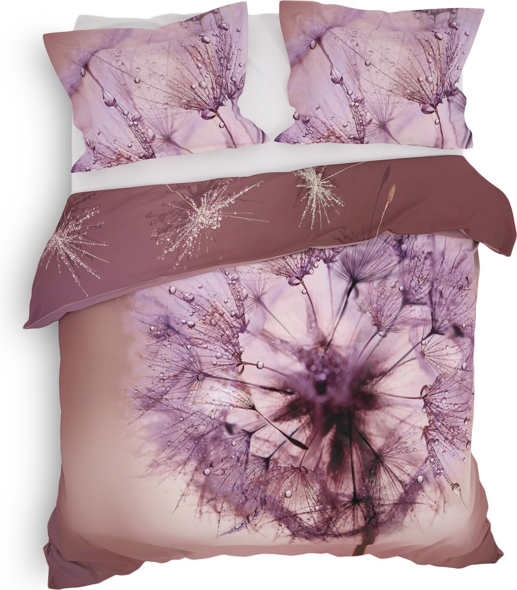Heckettlane Blushing-Pink Dekbedovertrek Marty 200x200-220 cm + 2 slopen 60x70 cm, gemaakt van 100% Katoen-Satijn Blushing Pink