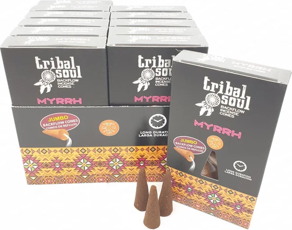 TribalSoul Blackflow jumbo wierookkegels Myrrh