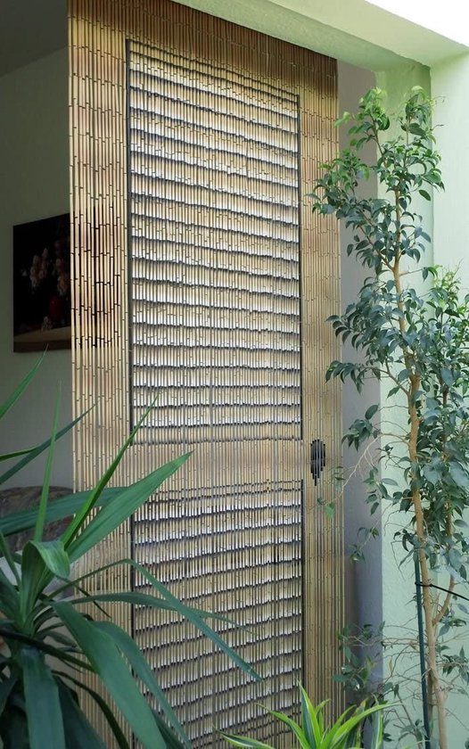 Bamboe gordijn deurgordijn van bamboe over 90 x 200 cm | bol.com