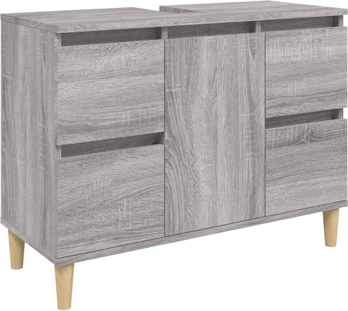 Wastafelkast 80x38,5x45 cm bewerkt hout bruineikenkleurig kopen