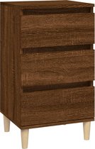 vidaXL Nachtkastjes 2 st 40x36x65 cm bewerkt hout oud houtkleurig, bijzettafel, wandtafeltje, nachttafeltje, wandkastje, nachttafel, nacht kast