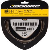 Jagwire 2X Sport Shift Schakelkabel Set voor Shimano/SRAM, zilver
