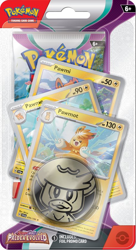 Pokémon Scarlet & Violet Paldea Evolved Premium Checklane - Pawmot - Pokémon Kaarten