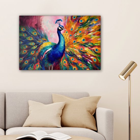 MuchoWow© Canvas Schilderij 90x60 cm Kamer Muur Decoratie Woonkamer Slaapkamer Room Decor Wall Decoration Art Painting Abstract - Kunst - Schilderij - Kleuren MuchoWow© Canvas Schilderij 90x60 cm Kamer Muur Decoratie Woonkamer Slaapkamer Room Decor Wall Decoration Art Painting Abstract - Kunst - Schilderij - Kleuren