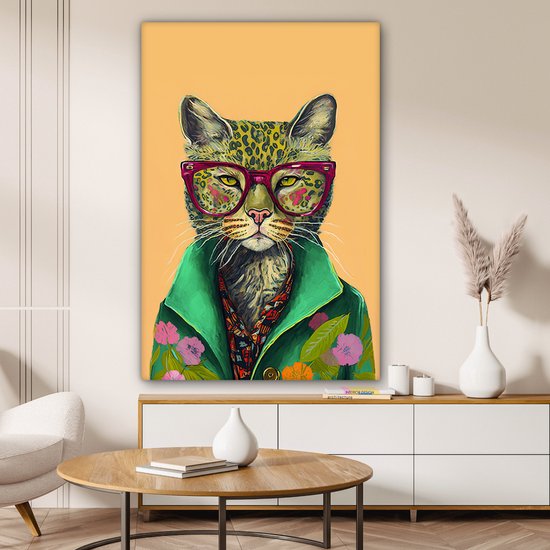 Peinture sur toile 90x140 cm Décoration murale Animaux Chat