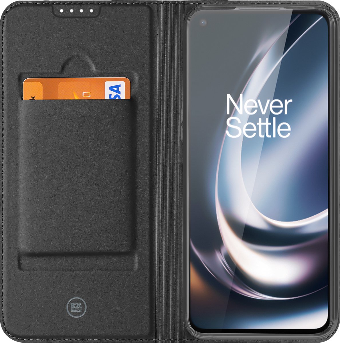 Stand Case Hoesje voor de OnePlus Nord CE 2 Lite 5G Wit met Pashouder