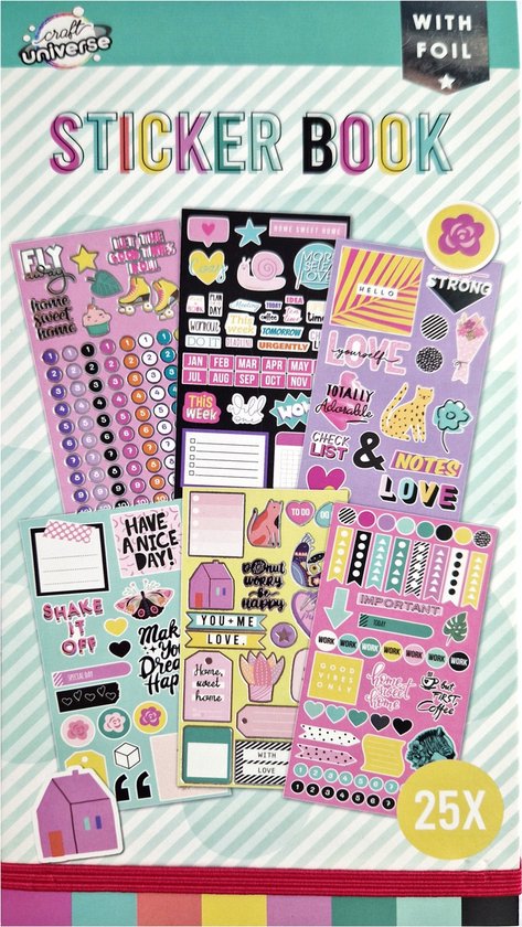 Craft Planet Scrapbooking-Sticker Set – Bunte Glitzerherz-Aufkleber Für Bastelprojekte