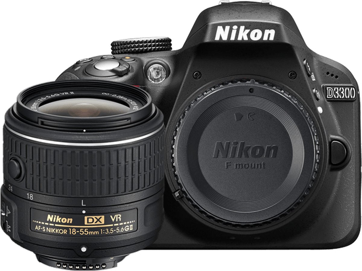 Nikon D3300 + 18-55 VR II - Spiegelreflexcamera - Zwart | bol