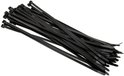 Een bundel zwarte kabelbinders, 2.5x100mm, 100 stuks.