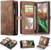 CaseMe Vintage Wallet Case - Bruin geschikt voor Samsung Galaxy Note 10