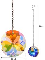 Ronde kristallen Suncatcher Prisma's Crystal Hanging Hanger Kroonluchter Rainbow Maker Window Suncatcher 2st