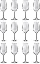 F2D Optic Luxe Wijnglas - Set van 12 - Elegante Kristalheldere Glazen - 55 cl - Ideaal voor Rode & Witte Wijn
