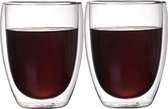 Dubbelwandige Glazen - 2 Stuks - 350ml - Koffieglazen - Theeglazen - Cappuccino Glazen - Latte Macchiato Glazen