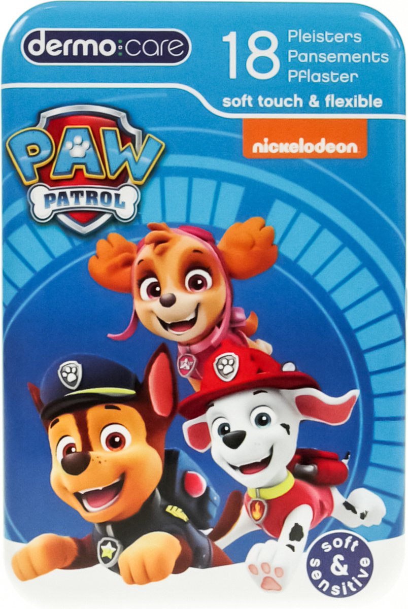 Goedkoopste Dermo Care - Pleister Blik - Paw Patrol - 18 stuks