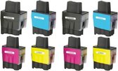 LOT DE 8 CARTOUCHES D’ENCRE COMPATIBLES BROTHER LC900 – MULTICOULEUR – NEUVES SOUS EMBALLAGE