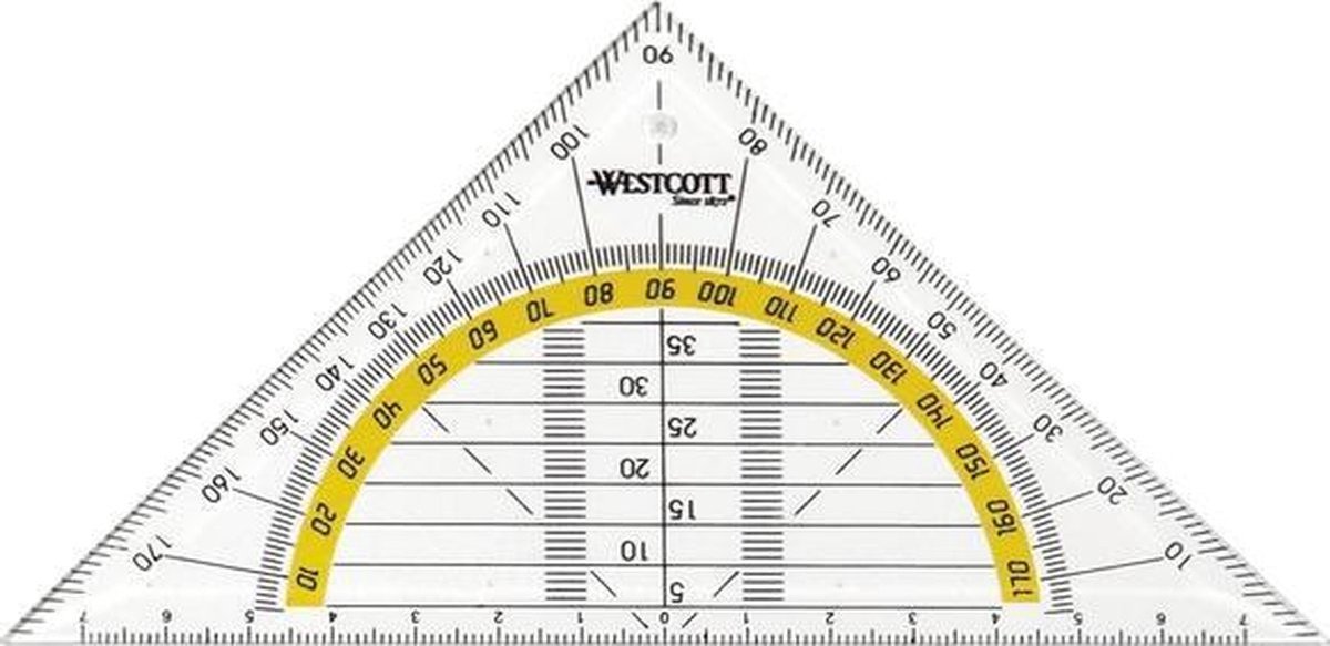 Westcott buigbare geodriehoek [14cm]