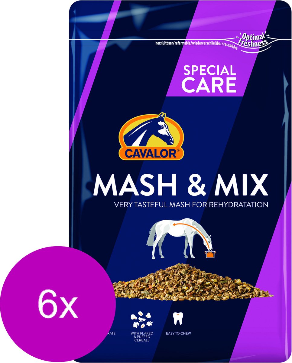 Cavalor Mash & Mix Licht Verteerbaar - Voedingssupplement - 6 x 1.5 kg