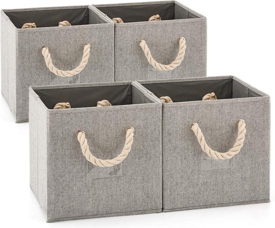 Panier de rangement Velouria Bleu canard - Petit meuble de rangement