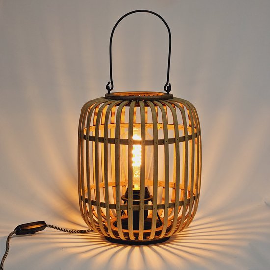 Freelight Treccia tafellamp - lantaarn - Ø22 cm - 25 cm hoog - E27 - beige