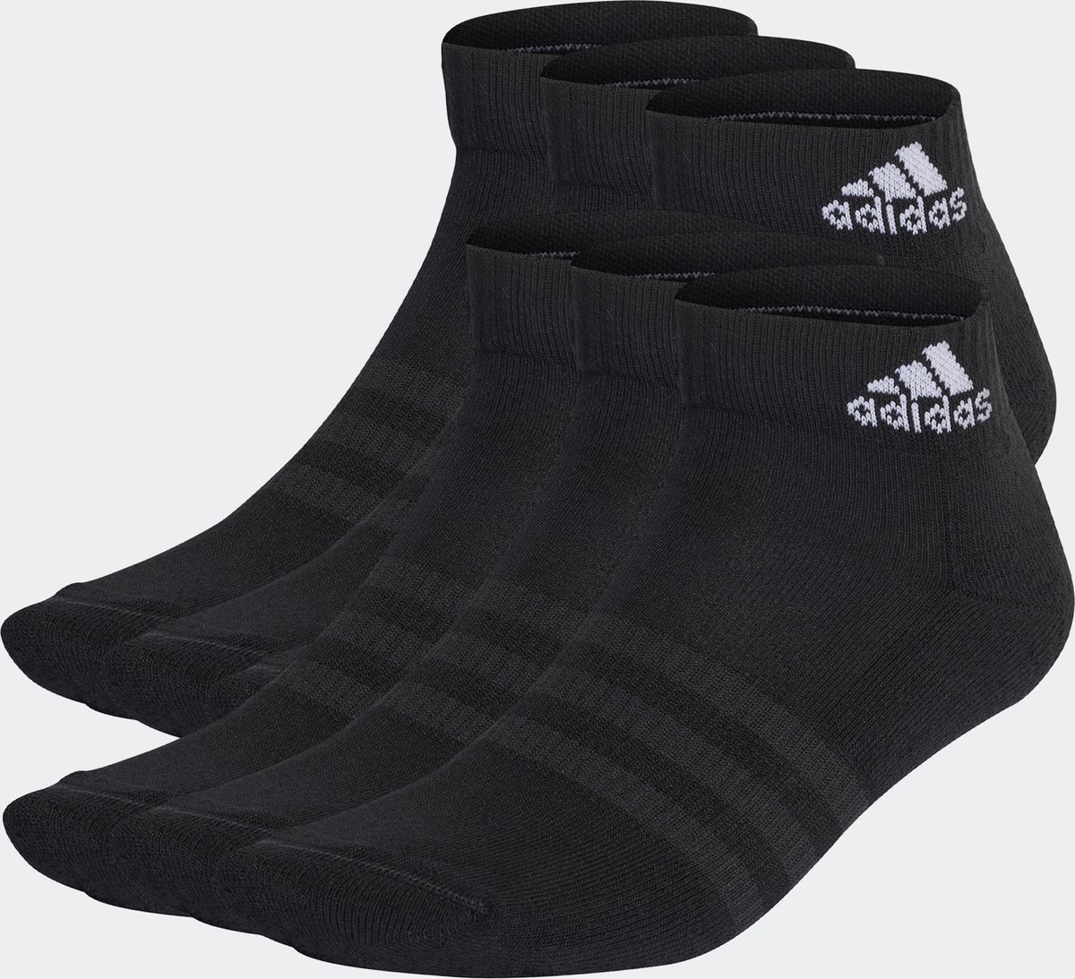 adidas Sportswear Gevoerde Sportswear Enkelsokken 6 Paar Unisex Zwart