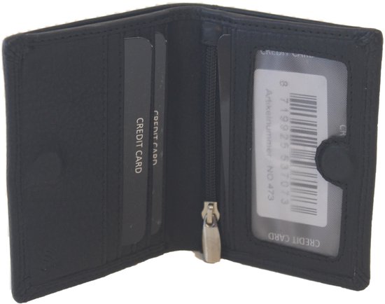 Mini portemonnee OI magneetsluiting 473 zwart