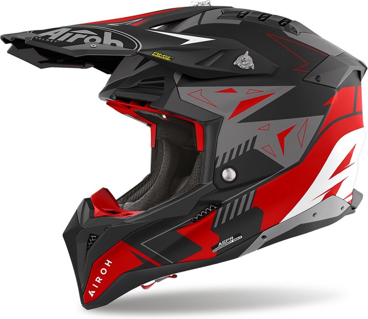 Airoh Aviator 3 Spin Red Matt Helmet XL - Maat XL - Helm