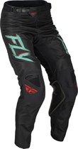 Fly Racing MX Pants Kinetic S.E. Rave Black Mint Red 38 - Maat - Broek