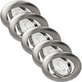 LED Inbouwspots Murillo 5 Pack - 5W - RVS look