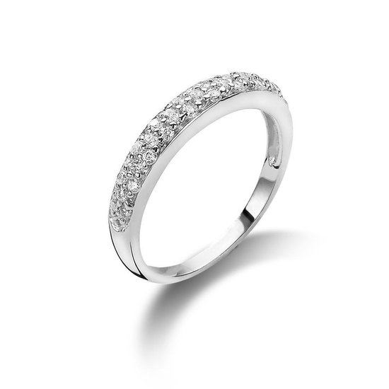 Twice As Nice Ring in zilver, 3 mm steentjes 60